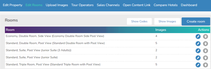 New feature Edit Rooms Images GIATA DRIVE